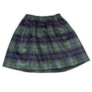 Joe Fresh Green and Blue Plaid Mini Skirt